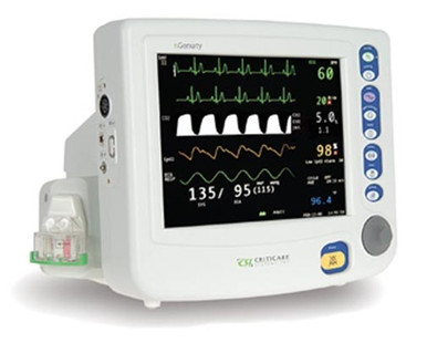 Does the monitor display numerical CO2 values?