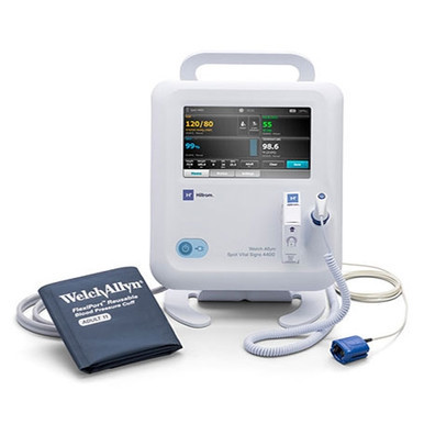 How do you use a Welch Allyn blood pressure monitor?